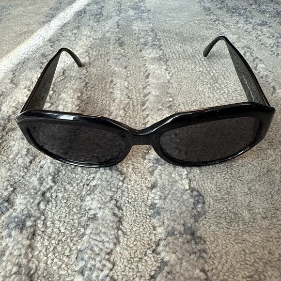 Vintage Ellen Tracy 826-200 Black Oval Sunglasses Austria FRAMES ONLY main image 2